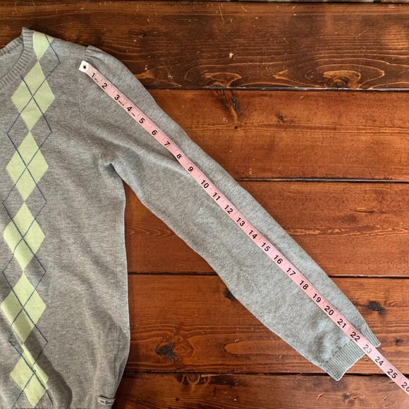 Ralph Lauren Polo Jeans Argyle Gray Women's Medium Button Down Cardigan Sweater - Picture 13 of 13